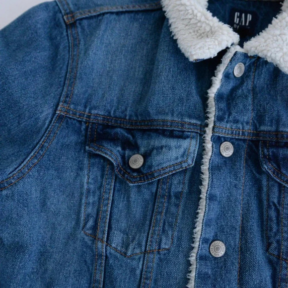 GAP  Denim Gap for Good Teddy Bear Jean Jacket - Medium - Picture 11 of 12